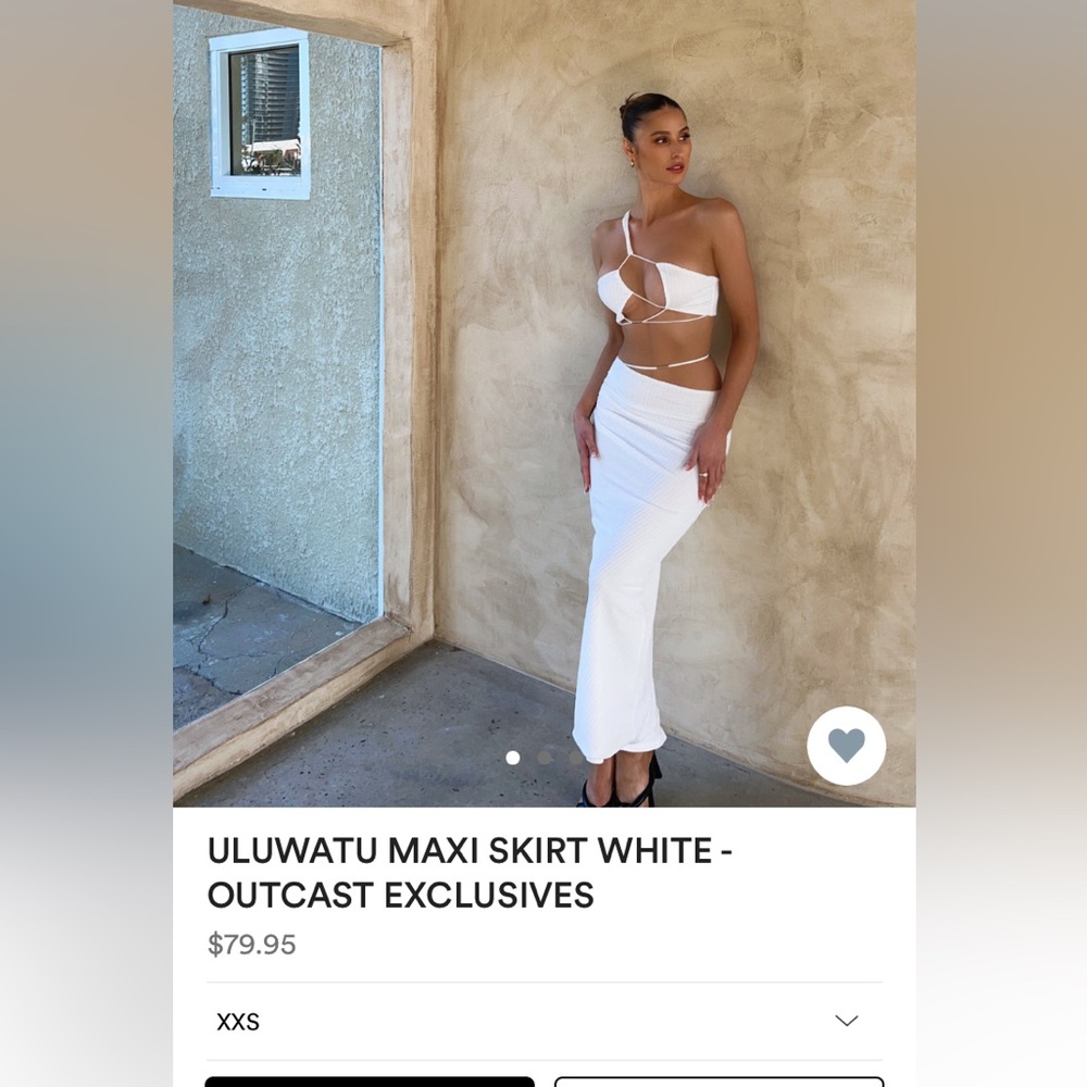 ULUWATU MAXI SKIRT WHITE - OUTCAST EXCLUSIVES - XS